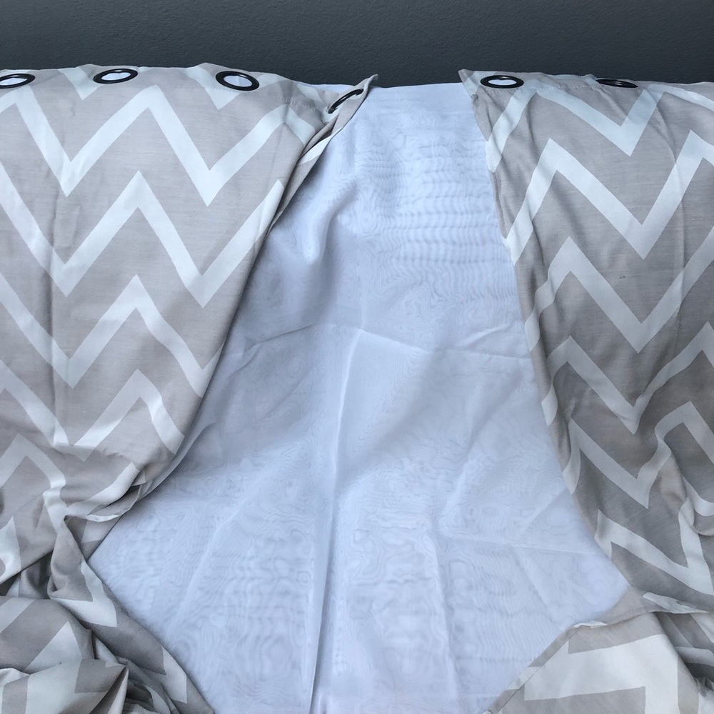 Chevron patterned curtains